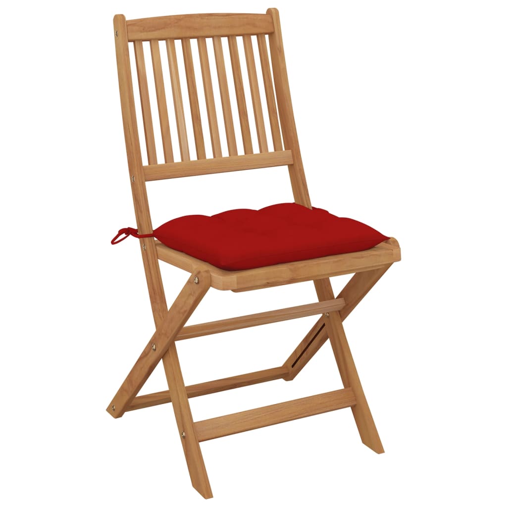 Folding Garden Chairs 8 UDS Y Cushions Maciza Acecia