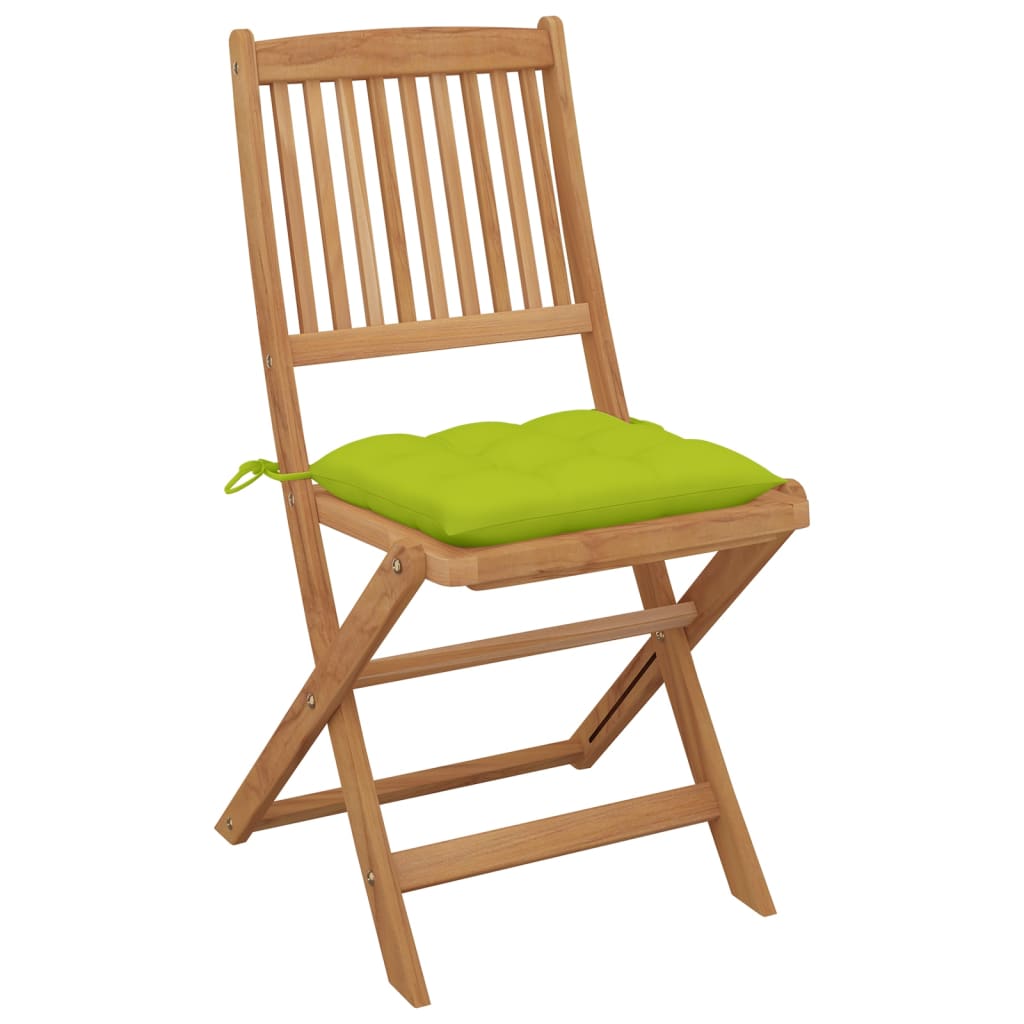 Folding Garden Chairs 8 UDS Y Cushions Maciza Acecia