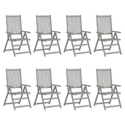 Sillas reclinables jardín y cojines 8 uds madera maciza acacia V1389 Vetonek