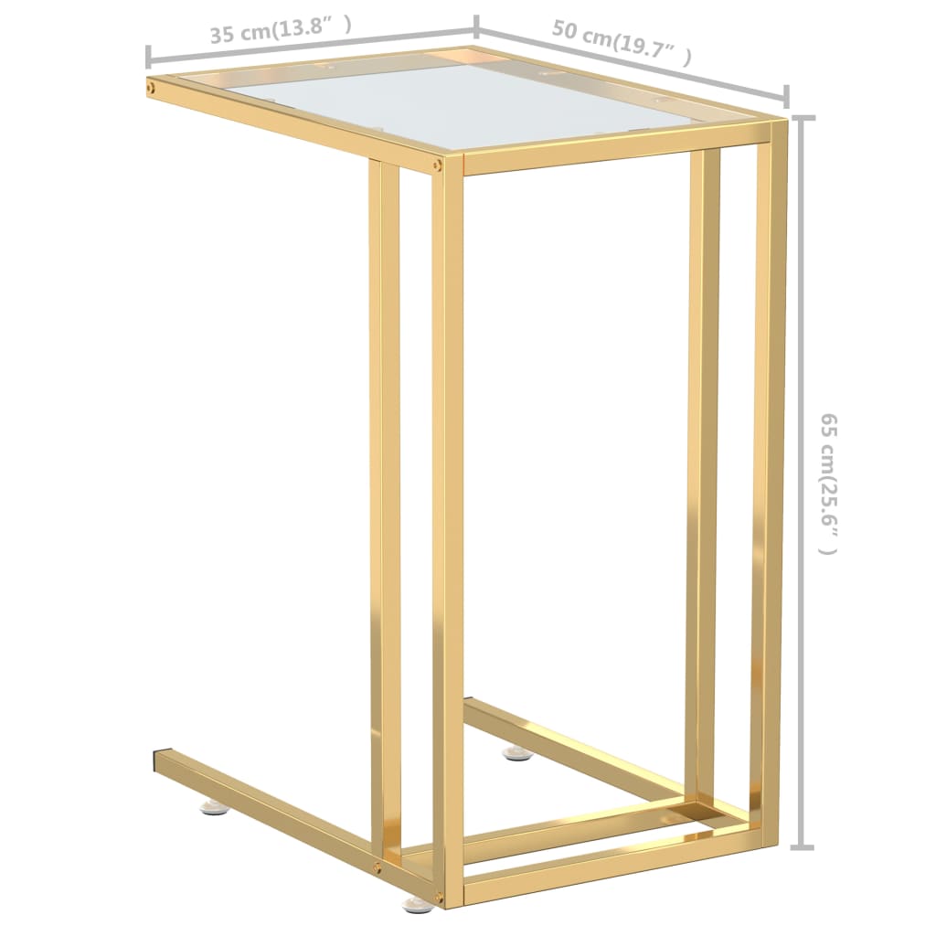 Tableau auxiliaire en verre transparent 50x35x65 cm