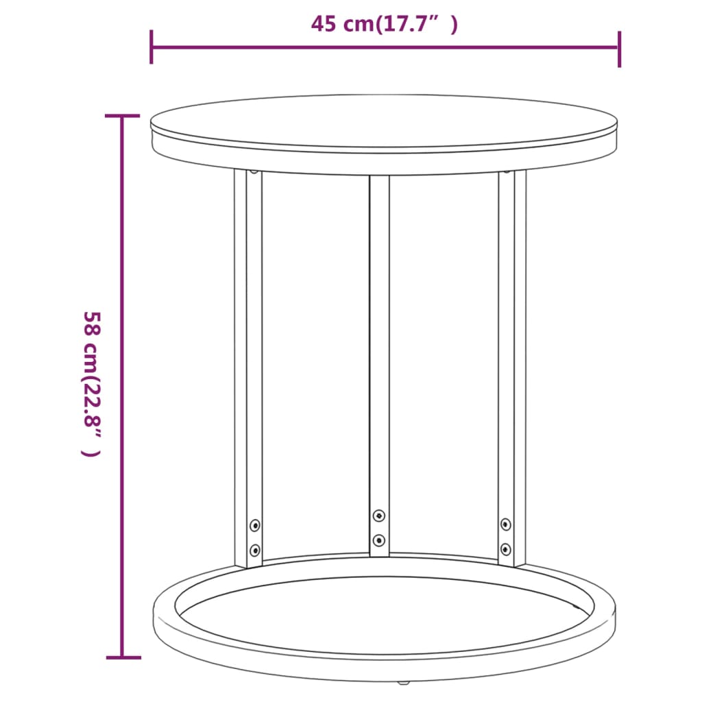 Mesa auxiliar vidrio templado dorado y mármol blanco 45 cm - Vetonek