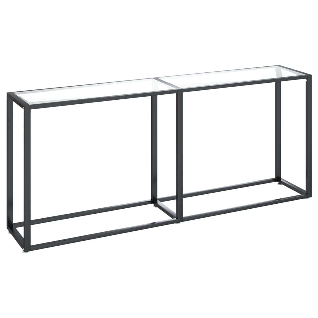 Mesa consola vidrio templado transparente 180x35x75,5 cm - Vetonek