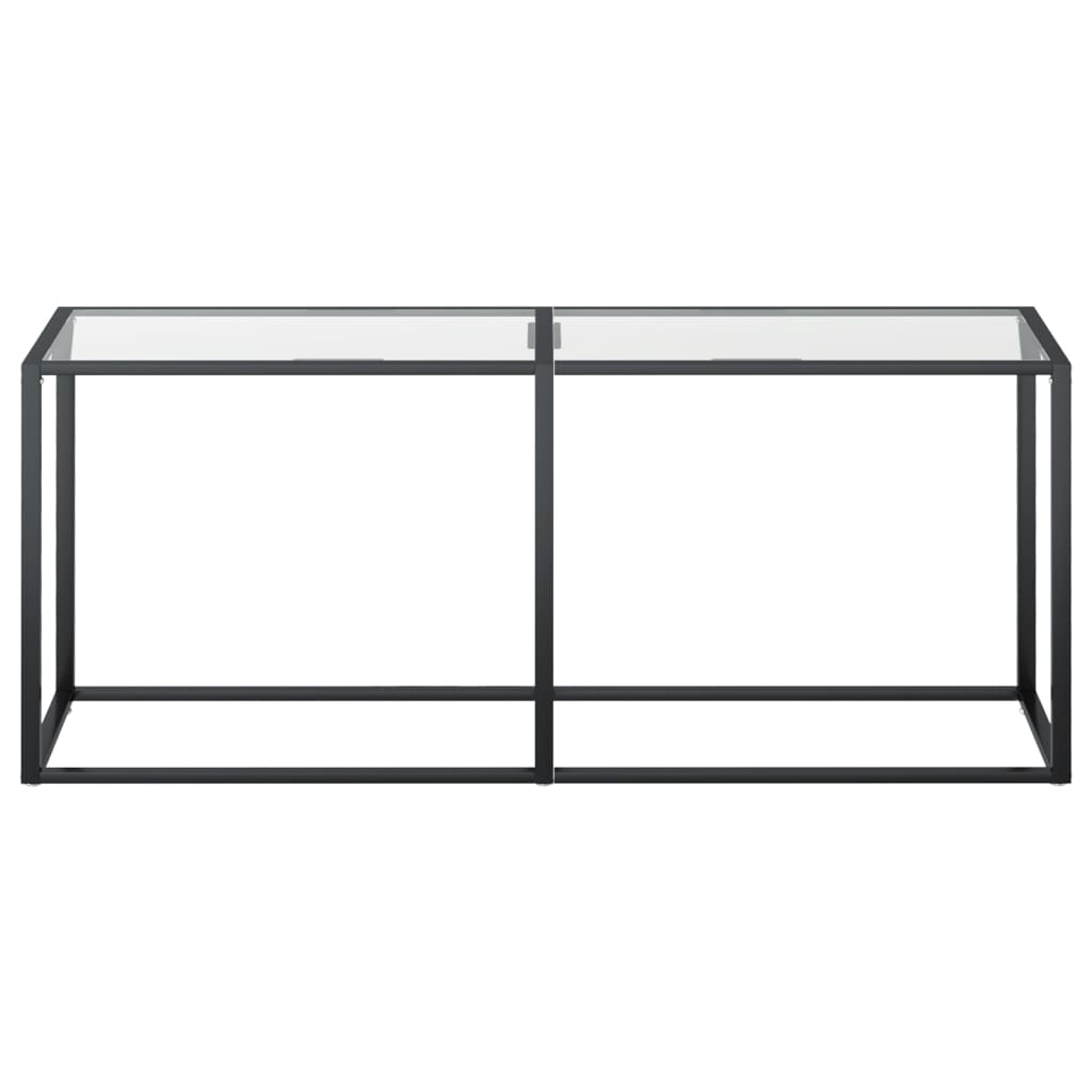 Mesa consola vidrio templado transparente 180x35x75,5 cm - Vetonek