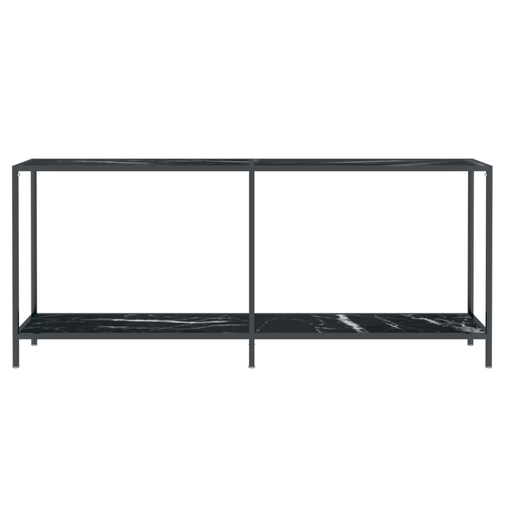 Mesa de consola vidrio templado negro 180x35x75,5 cm - Vetonek