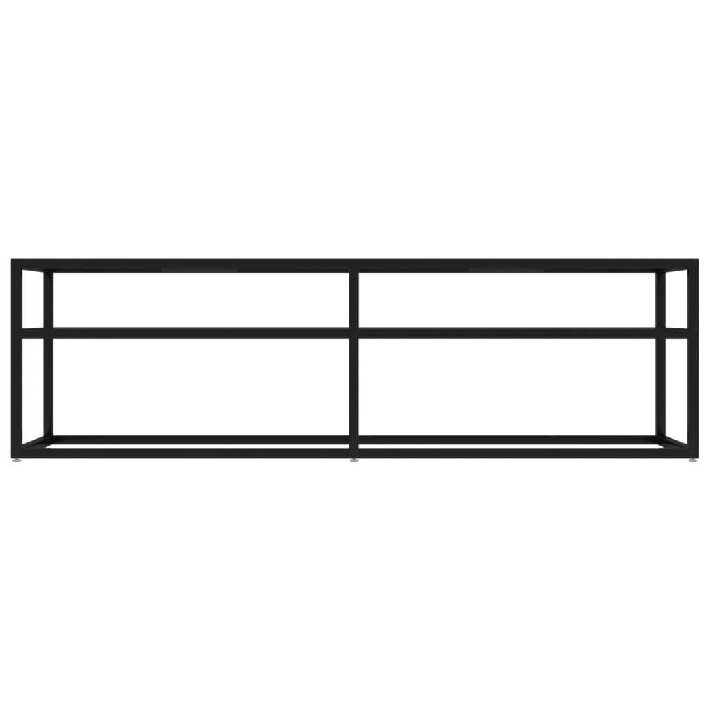 Mueble para TV vidrio templado negro 140x40x40,5 cm - Vetonek