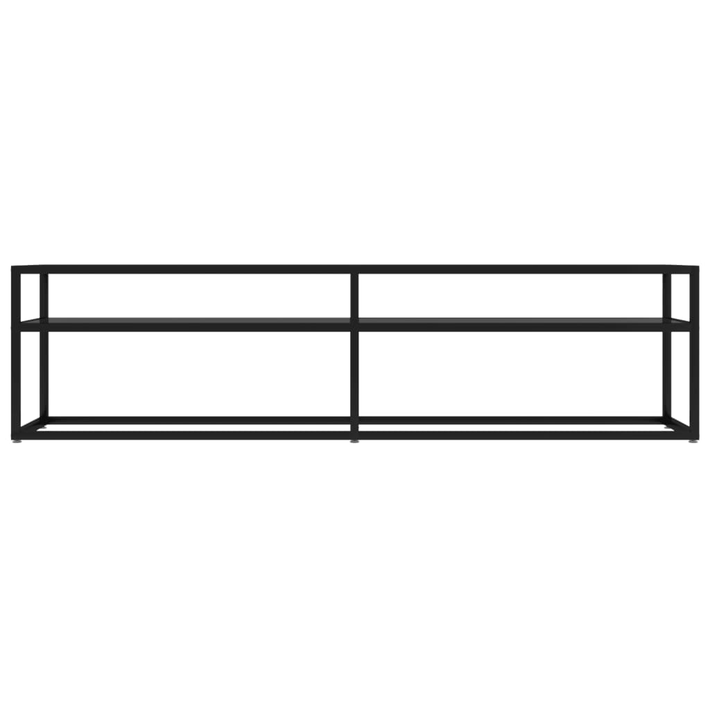 Mueble para TV vidrio templado negro 160x40x40,5 cm - Vetonek