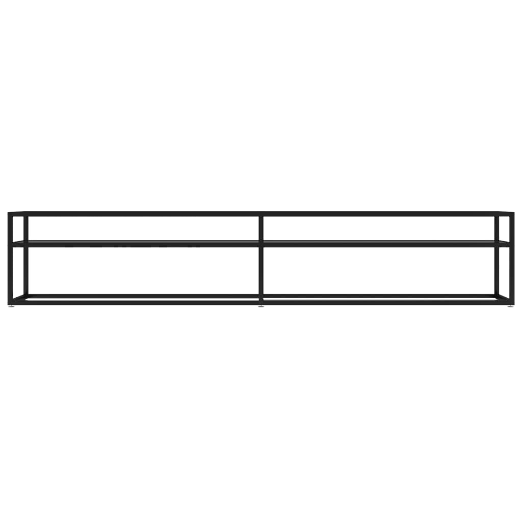 Mueble para TV vidrio templado negro 220x40x40,5 cm - Vetonek