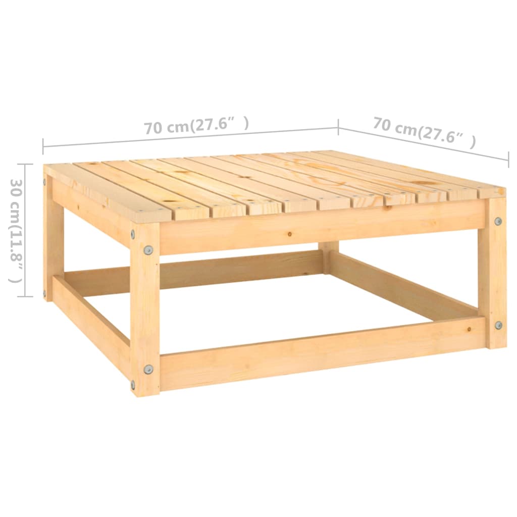 Juego de muebles de jardín 3 piezas madera maciza de pino - Vetonek