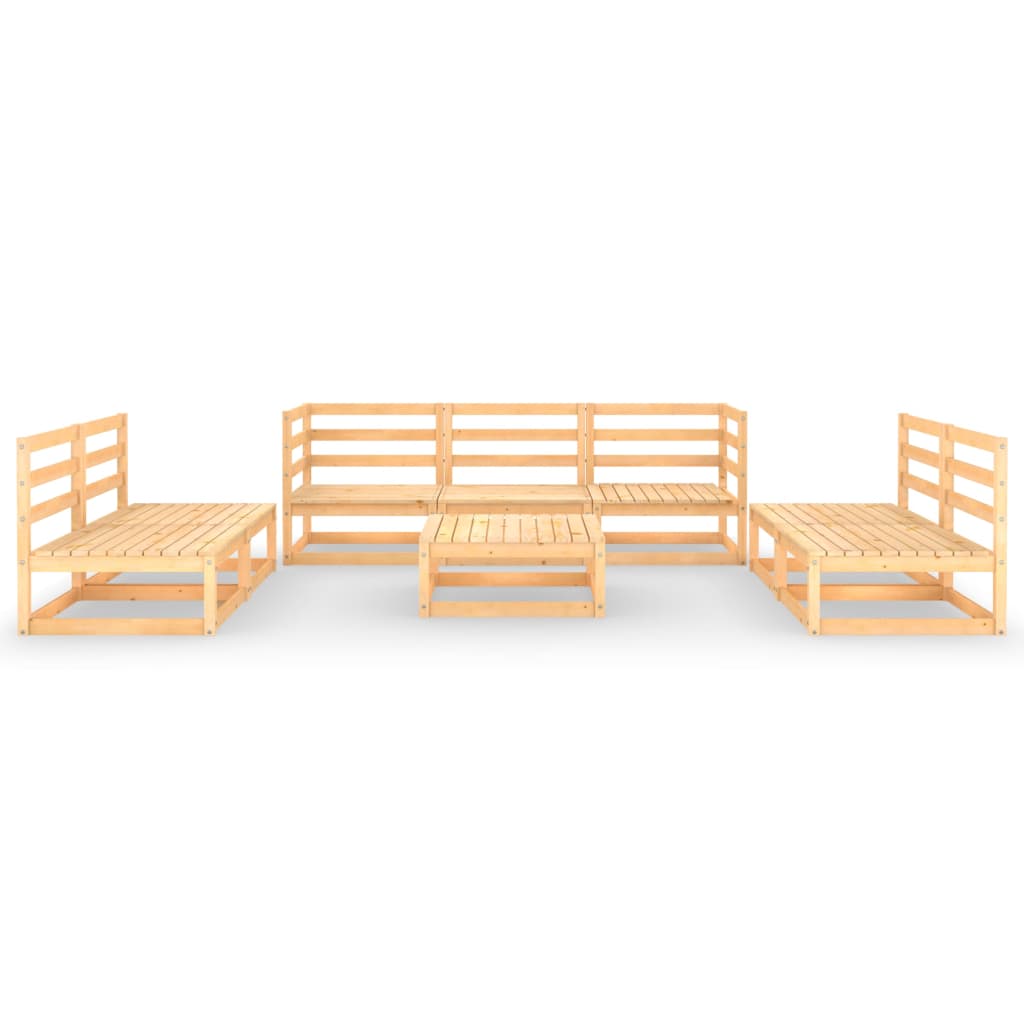 Garden furniture set 8 pieces solid pine wood