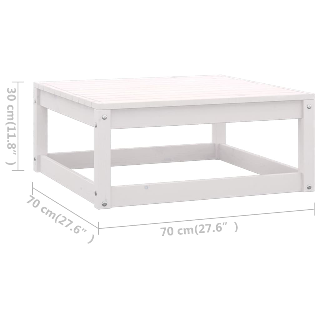 Set de salón de jardín de 5 piezas blanco madera maciza de pino vidaXL