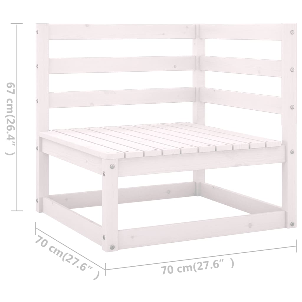 Muebles de jardín 8 piezas con cojines de madera de pino maciza vidaXL