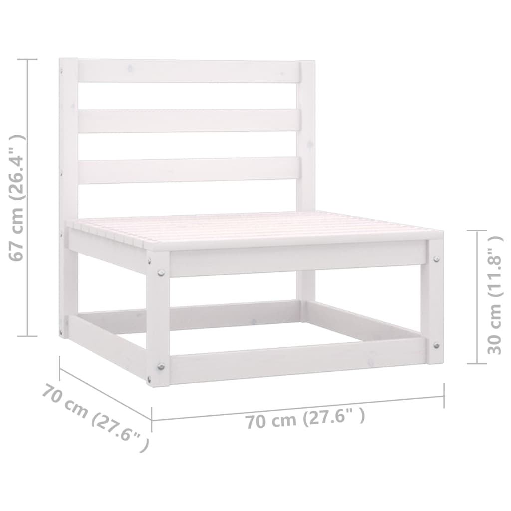 Muebles de jardín 6 piezas con cojines de madera de pino maciza vidaXL