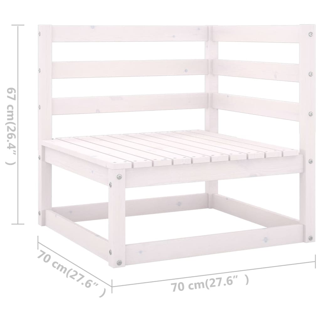 Muebles de jardín 6 piezas con cojines de madera de pino maciza vidaXL