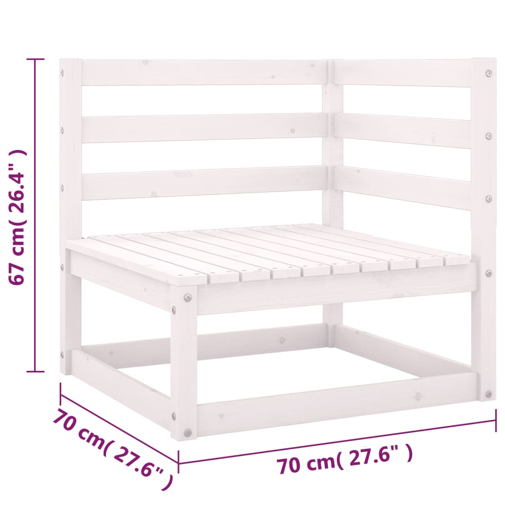 Muebles de jardín 8 pzas y cojines madera maciza pino vidaXL