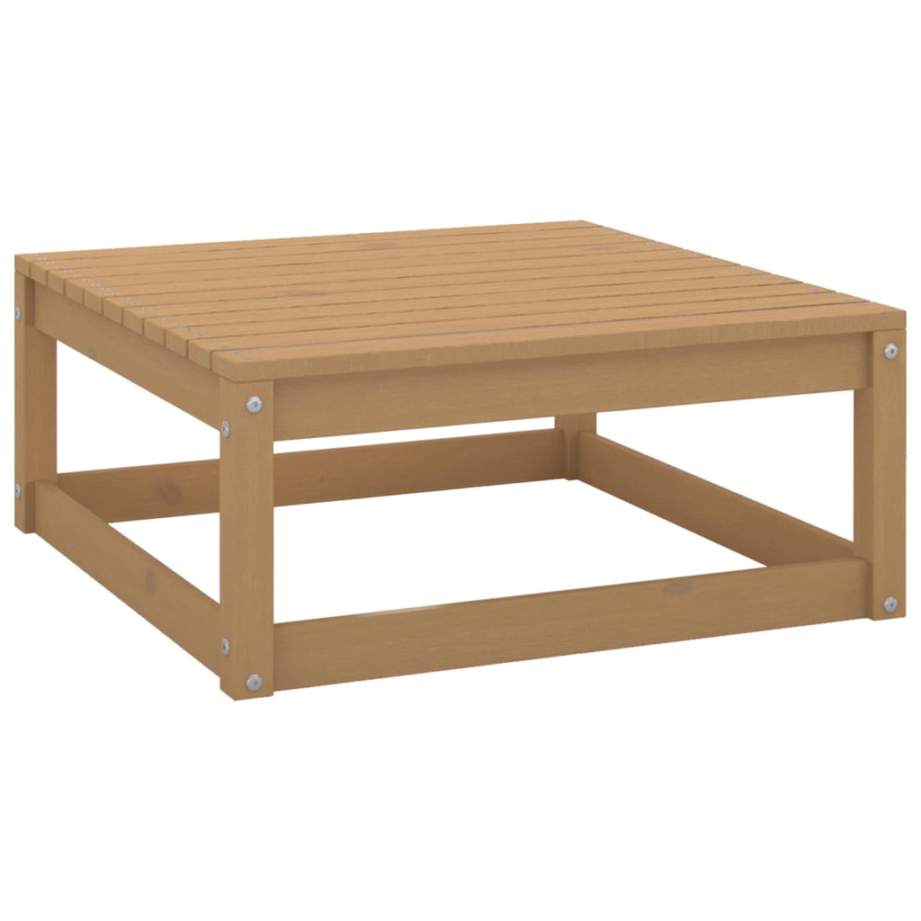 Set de muebles de jardín 7 pzs cojines madera pino marrón miel vidaXL