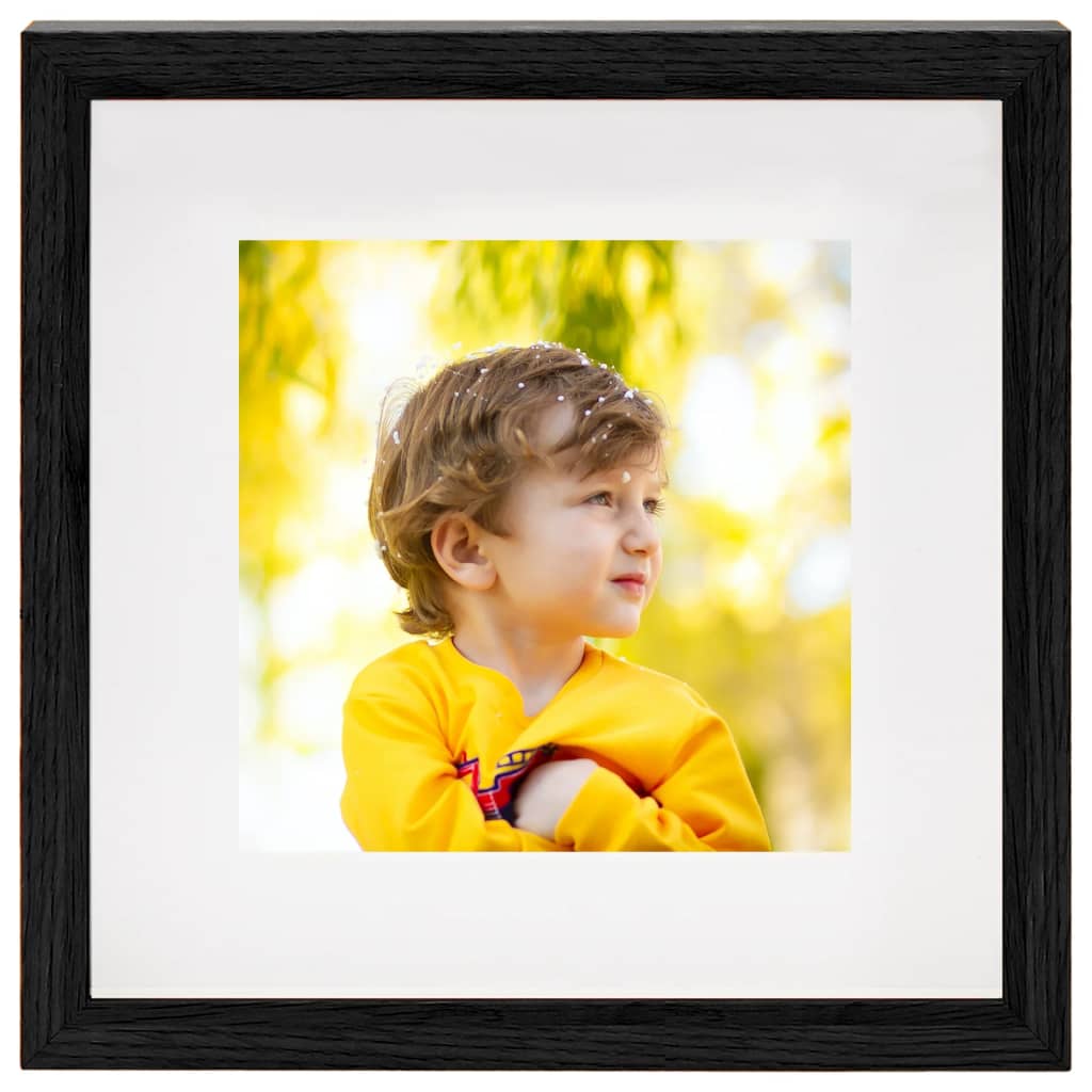 3D box photo frame Black 23x23 cm for photo 13x13 cm