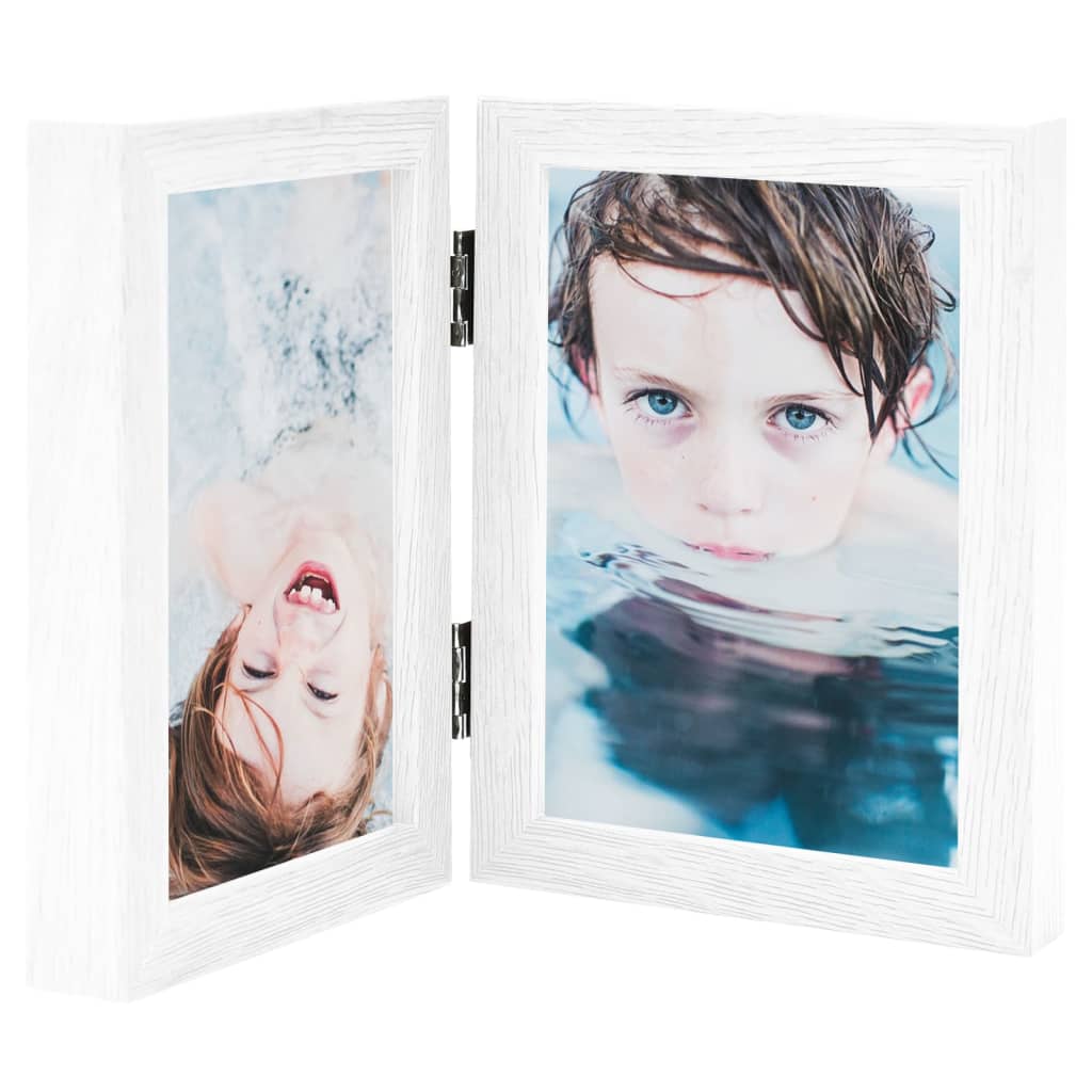 Vetonek Marco de foto collage plegable blanco 2x(10x15 cm)