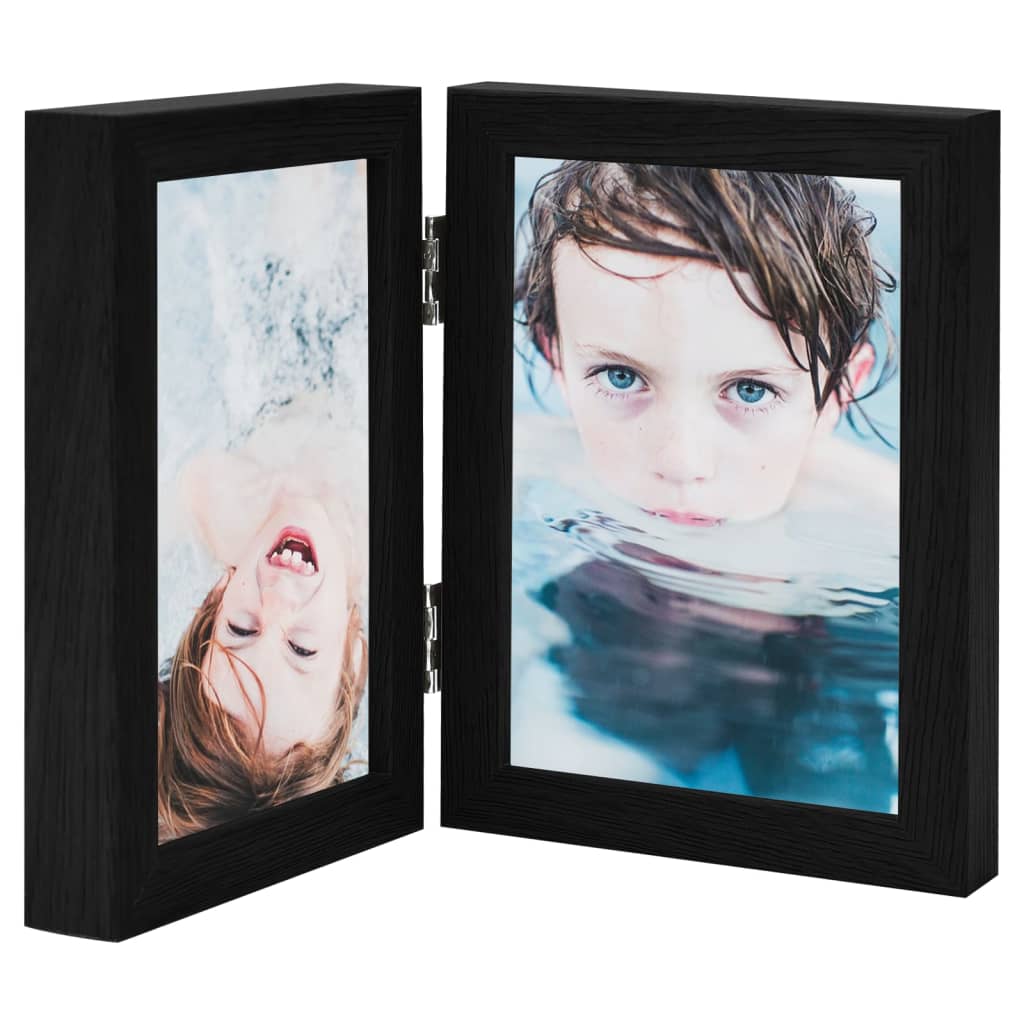 Vetonek Marco de foto collage plegable negro 2x(10x15 cm)