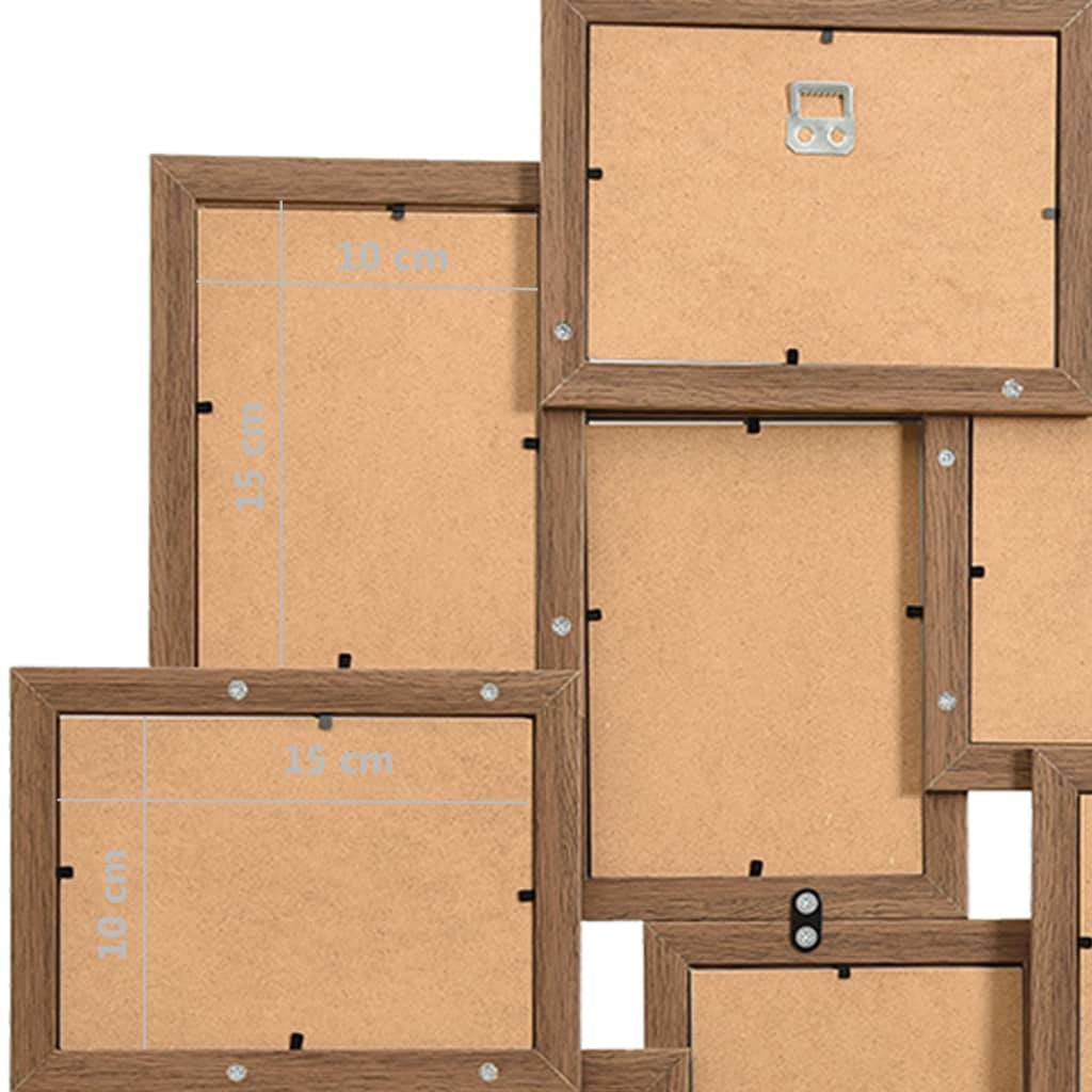 Frame collage for 10x photos (10x15 cm) light brown mdf