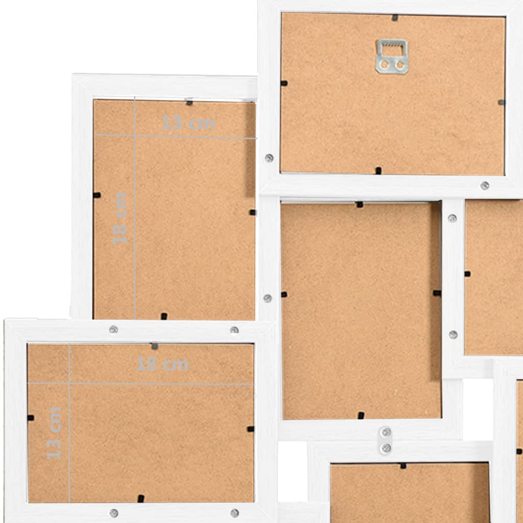 10x photo collage frame (13x18 cm) MDF White