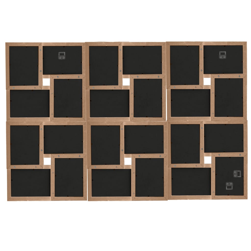 Photo frame collage for 24x photo (13x18 cm) light brown mdf