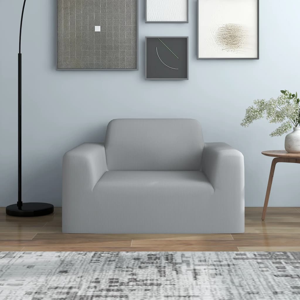 Vetonek Funda elástica para sillón poliéster jersey gris