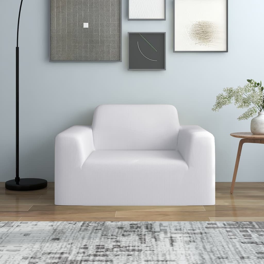 Vetonek Funda elástica para sillón poliéster jersey blanca