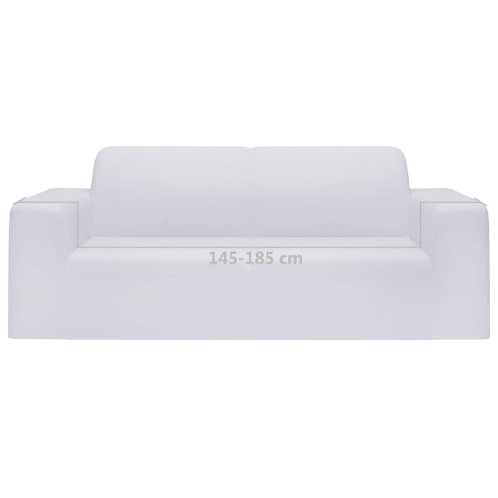 Funda elástica para sillón de 2 plazas poliéster jersey blanca