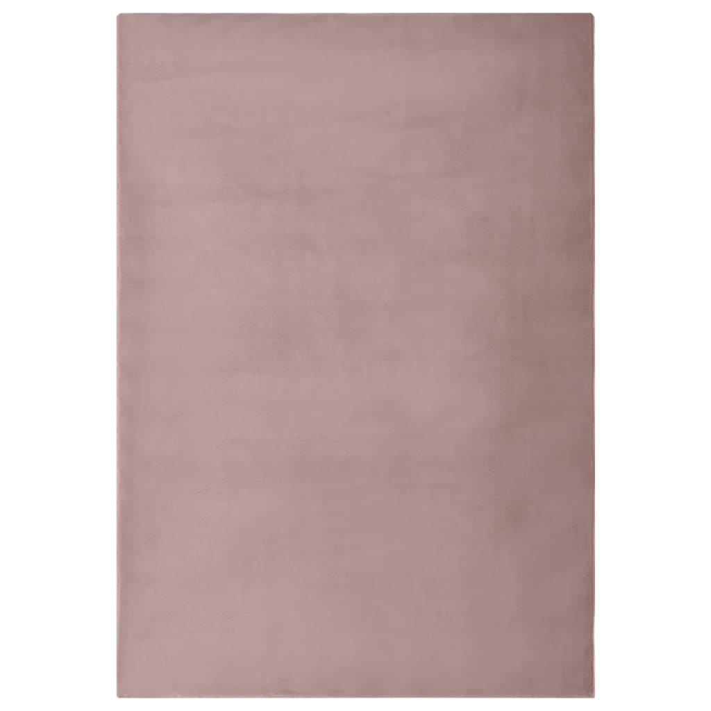 Alfombra de pelo sintético de conejo rosa envejecido 180x270 cm