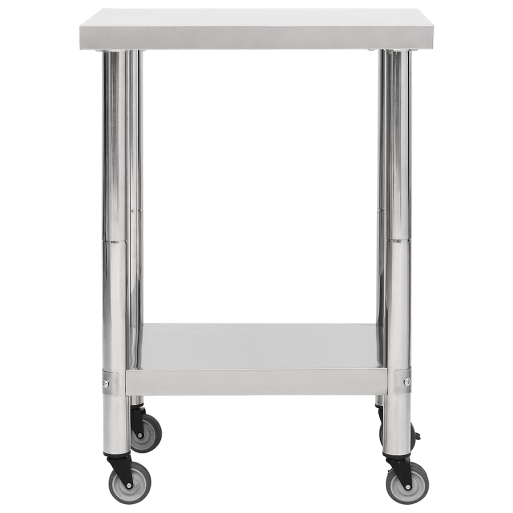 Kitchen work table with 60x30x85 cm stainless steel