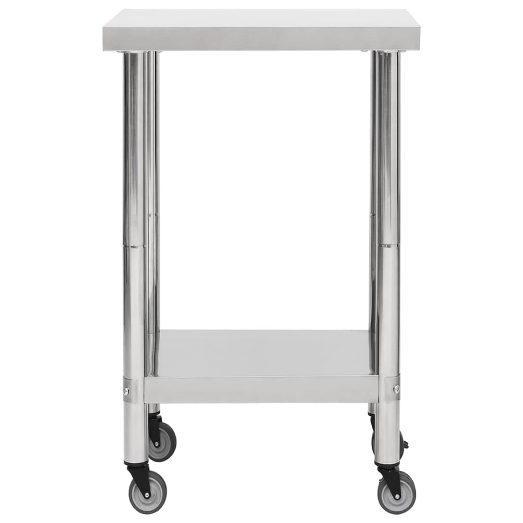 Kitchen work table with 60x60x85 cm stainless steel