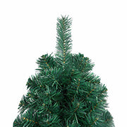 Medio árbol de navidad con luces y bolas verde 120 cm v5643 - Vetonek