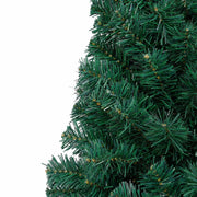 Medio árbol de navidad con luces y bolas verde 210 cm v5674 - Vetonek