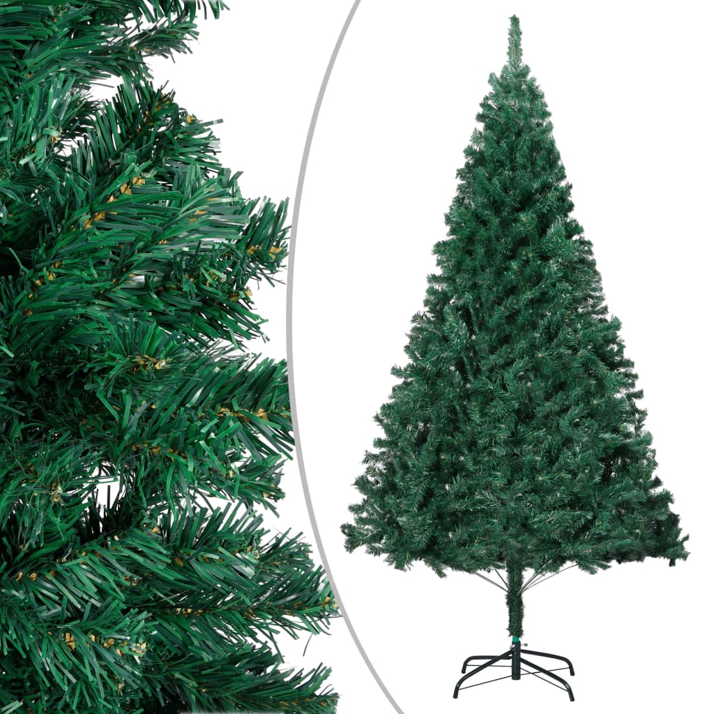 Árbol de Navidad Artificial Verde de 240 cm con Luces LED y Decoraciones