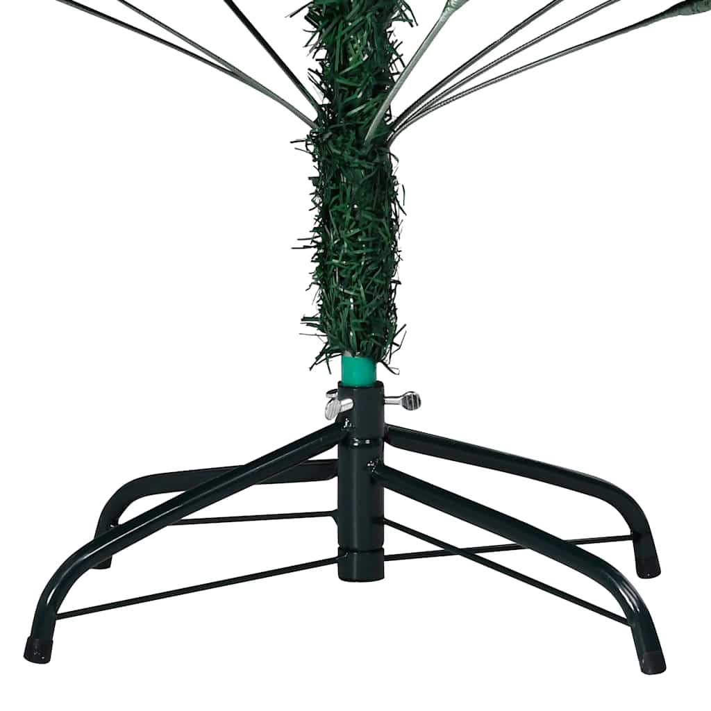 Árbol de navidad preiluminado con luces y bolas verde 210 cm v7104 - Vetonek