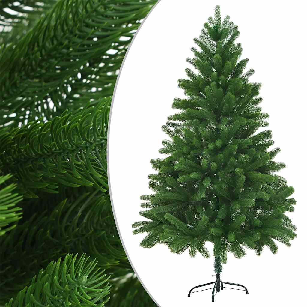 Árbol de Navidad preiluminado con luces y bolas verde 210 cm - Vetonek