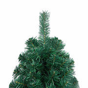 Medio árbol de navidad con luces y bolas verde 120 cm v7364 Vetonek