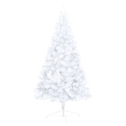 Medio árbol de navidad con luces y bolas blanco 240 cm v7456 - Vetonek