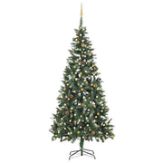 Árbol de navidad preiluminado con luces y bolas 210 cm v8880 Vetonek