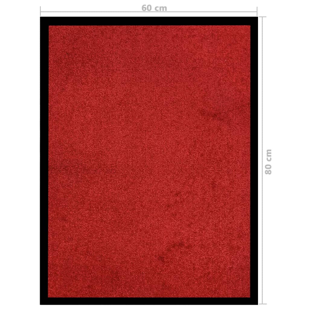 Felpudo rojo 60x80 cm vidaXL