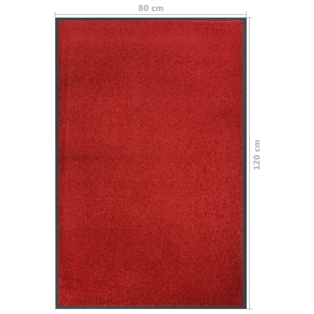 Felpudo rojo 80x120 cm vidaXL