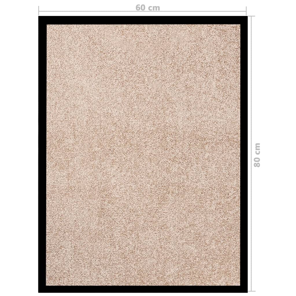 Felpudo beige 60x80 cm vidaXL