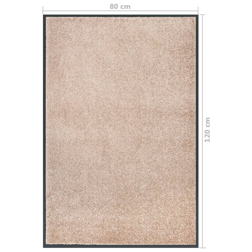 Felpudo beige 80x120 cm vidaXL