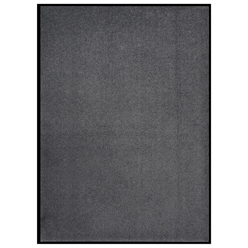 Felpudo de rayas gris antracita 60x80 cm vidaXL