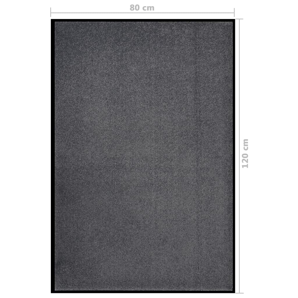 Felpudo gris antracita 80x120 cm vidaXL