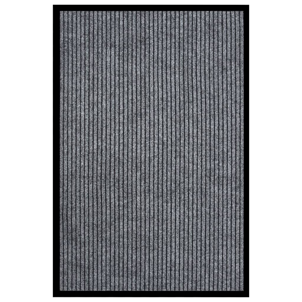 Felpudo de rayas gris 80x120 cm vidaXL