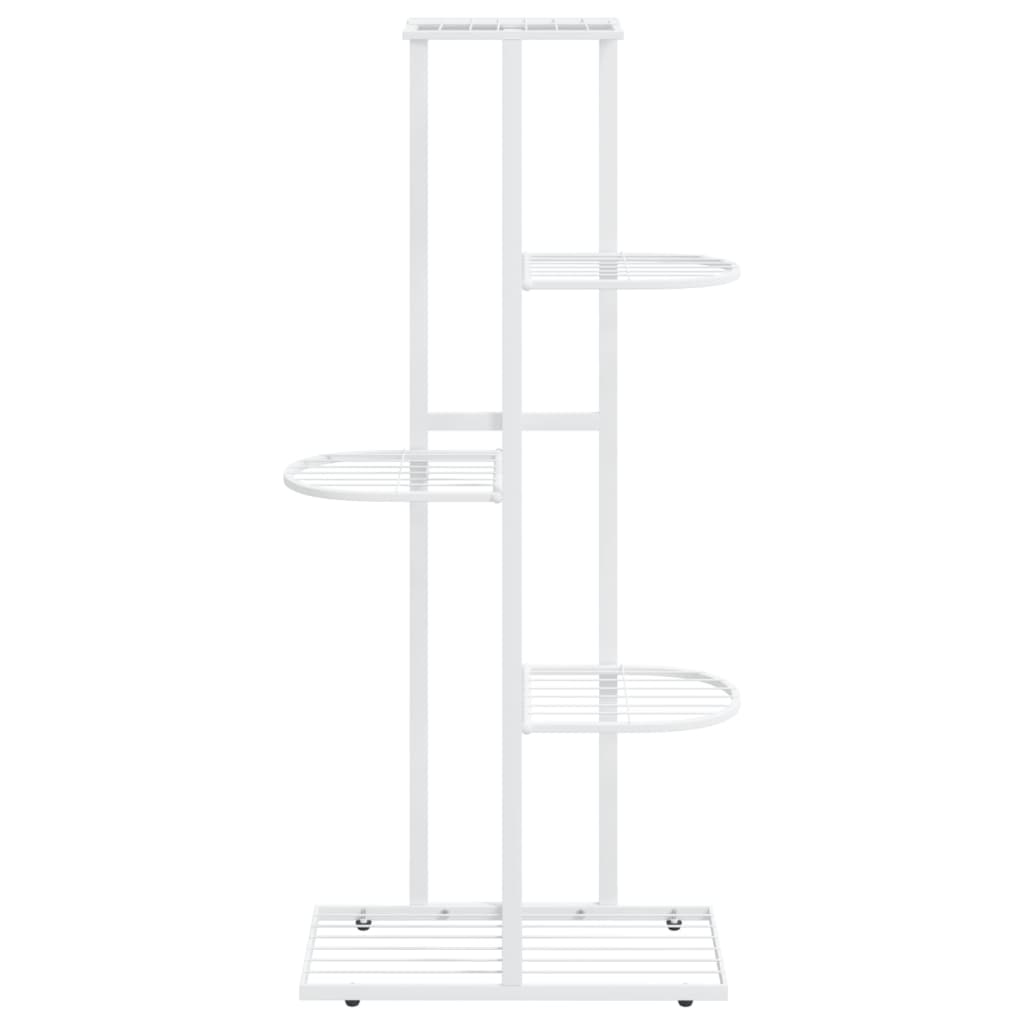 Soporte de flores de 5 estantes de metal blanco 43x22x98 cm vidaXL