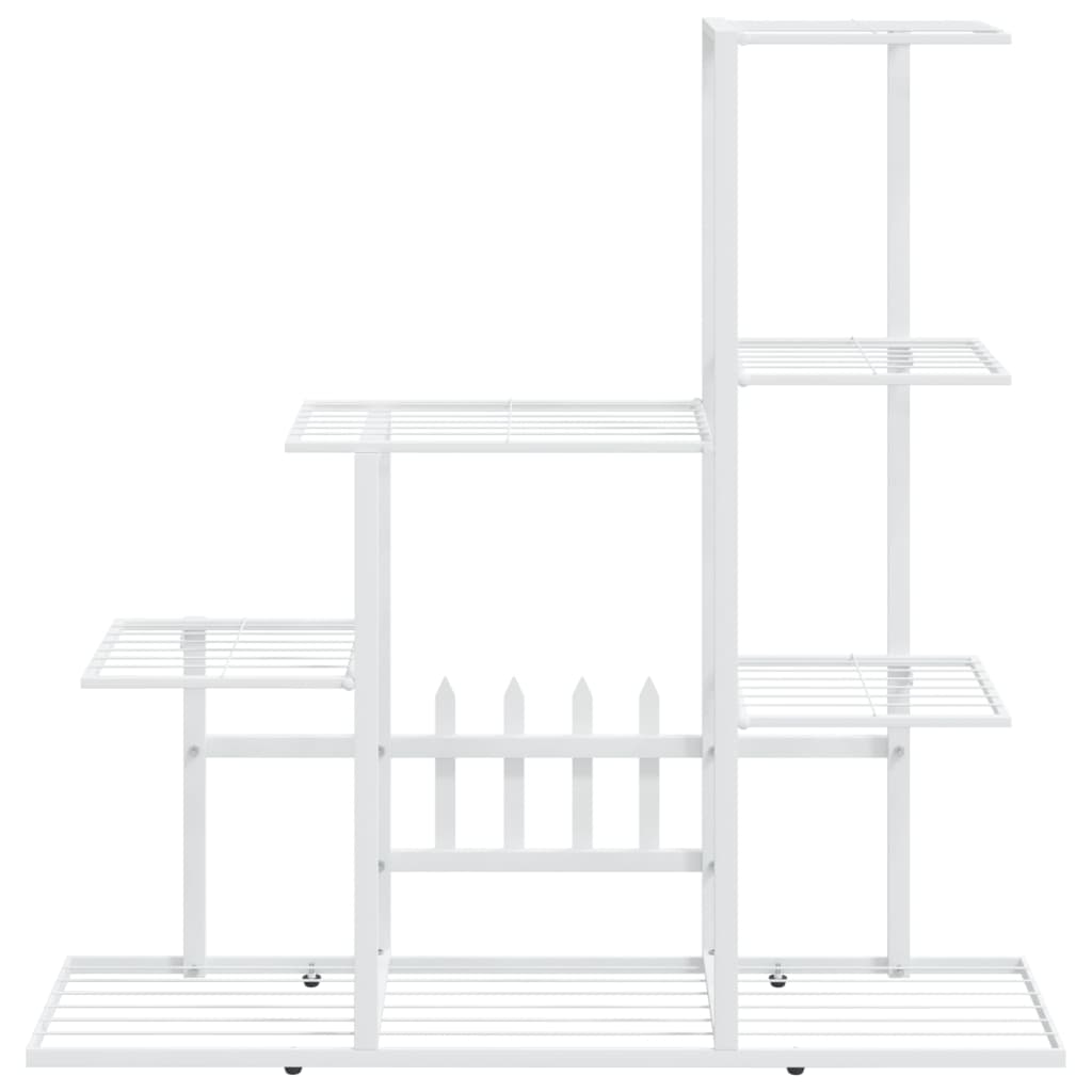 Soporte de flores de metal blanco 94,5x25x88 cm vidaXL