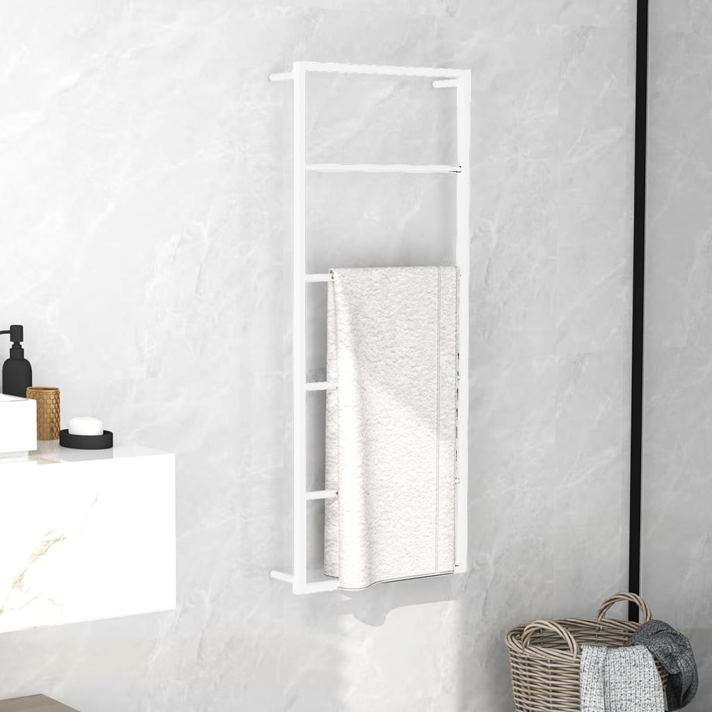 Vetonek Toallero de acero blanco 45x10x115 cm