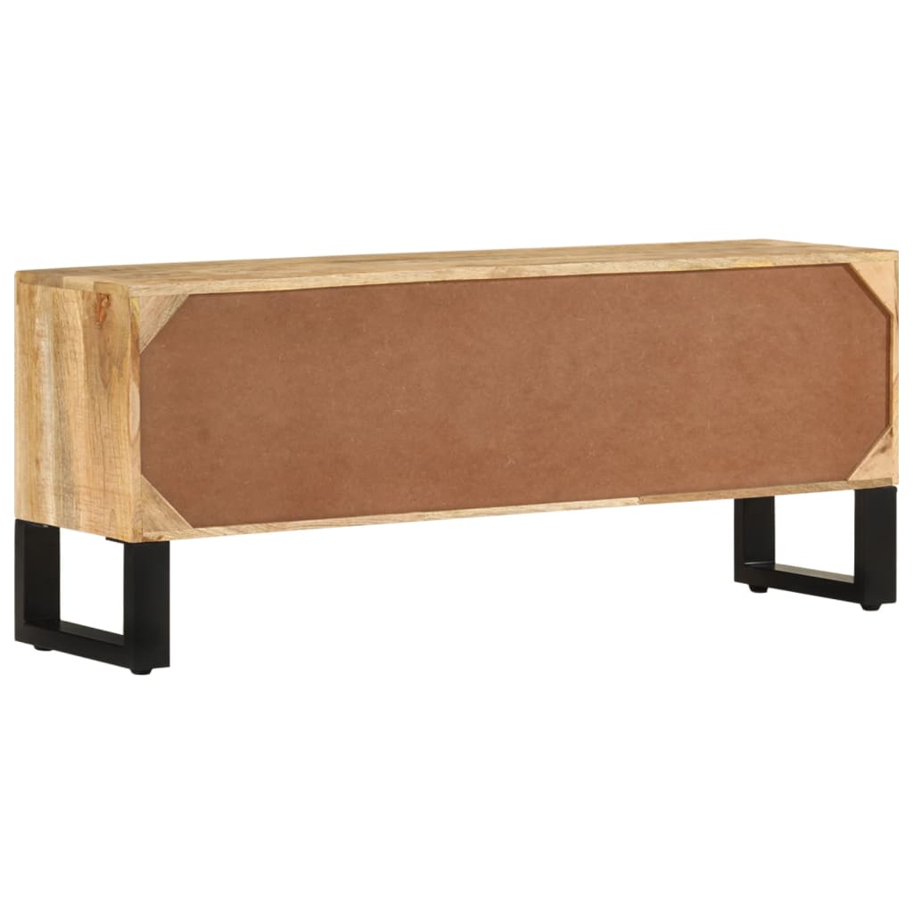 Mueble para TV de madera maciza de mango rugosa 110x30x45 cm - Vetonek